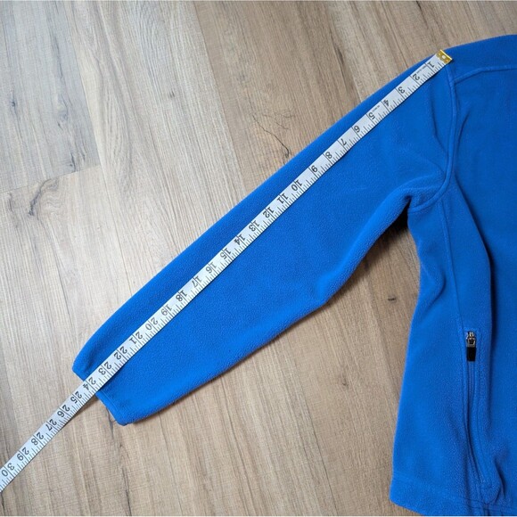 LL Bean Size XS Blue Full Zip Fleece Jacket Polartec Women's Outdoors Preppy - Picture 10 of 11
